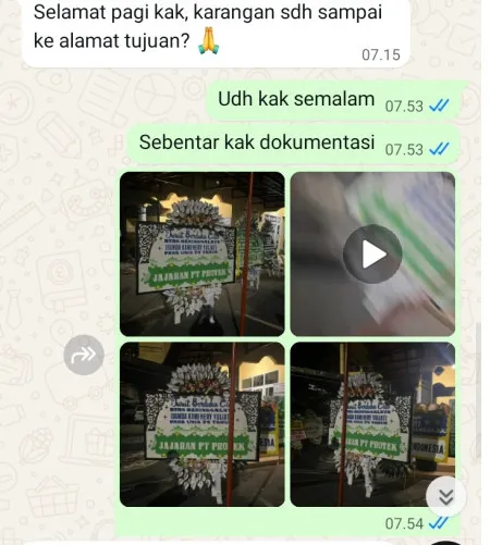 Pengiriman Papan Bunga Selamat Besole Bayan